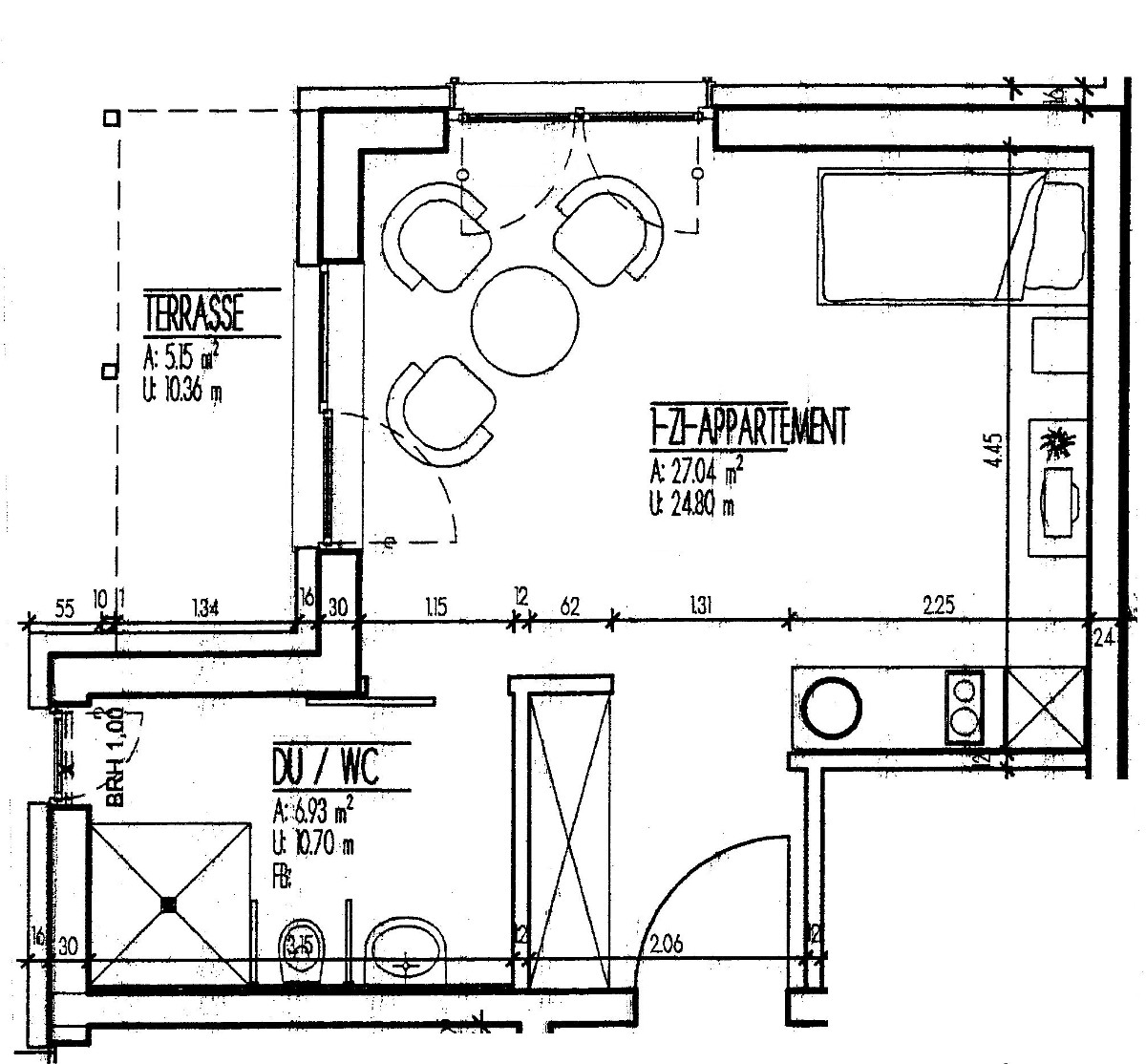 Appartement 1, 1 Zimmer