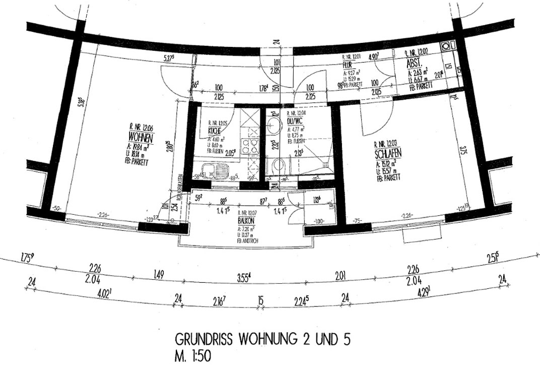 Grundriss St. Elisabeth - Innenwohnungen