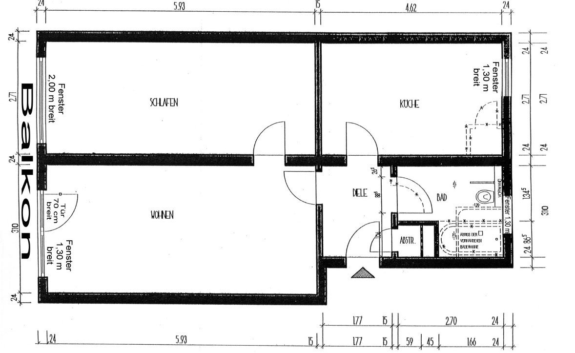 Zwei-Zimmerwohnung